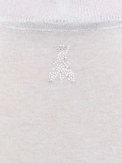 Patrizia Pepe High-neck Embellished Top In Neutral