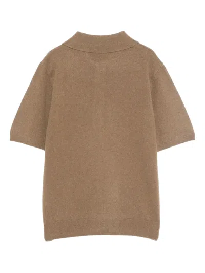 Entire Studios Buttoned Polo Shirt In Brown