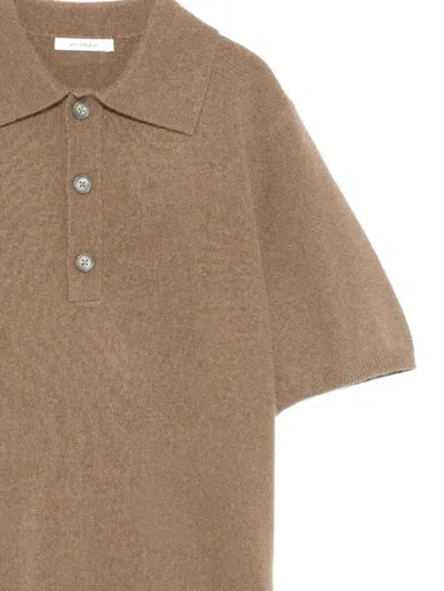Entire Studios Buttoned Polo Shirt In Brown