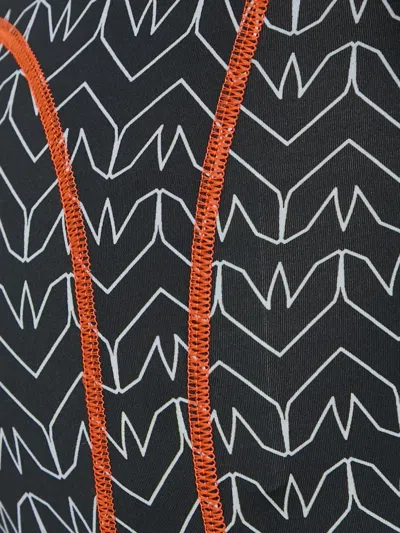 Patrizia Pepe Printed Leggings In Black