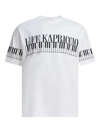 Kapital Piano-print T-shirt In White