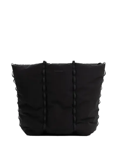 Topologie Cloud Ribbon-detail Tote Bag In Black