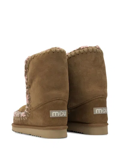 Mou Eskimo 24 Overstitching Snow Boots In Brown