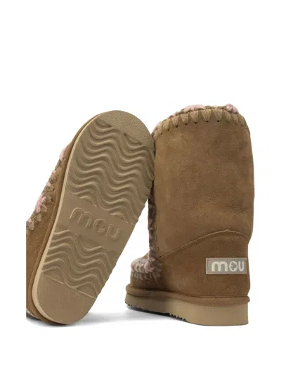 Mou Eskimo 24 Overstitching Snow Boots In Brown