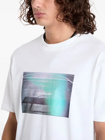 Calvin Klein Jeans Est.1978 Gradient Graphic-print T-shirt In White