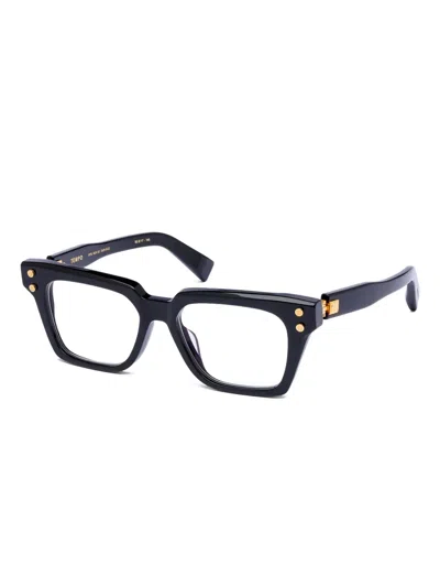 Balmain Stud Square-frame Glasses In Blue