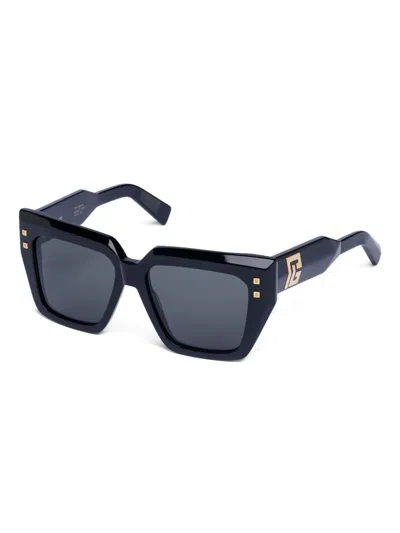 Balmain Geometric-frame Sunglasses In Blue
