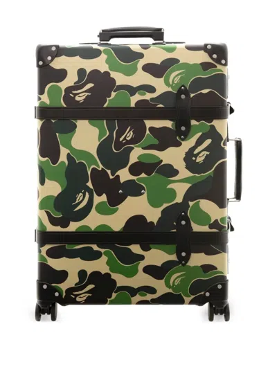 A Bathing Ape X Globe-trotter Camouflage-print Luggage In Multi