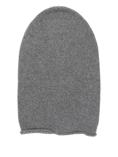 Cenere Knitted Beanie Hat In Gray