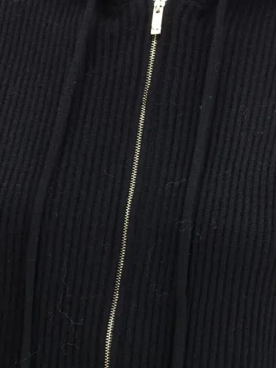 Max Mara Wool And Cashmere Hooded Gilet In Black