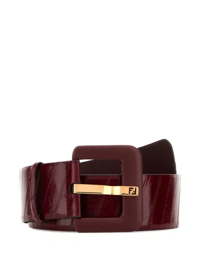 Fendi Forever Leather Belt In Red