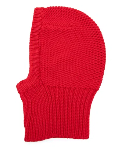 Ymc You Must Create Rick-rack Knitted Balaclava In Red
