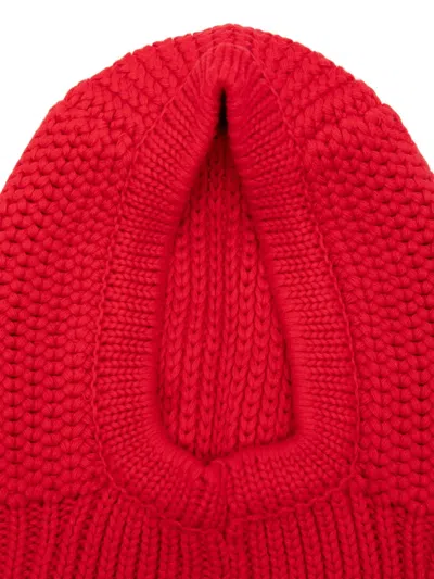 Ymc You Must Create Rick-rack Knitted Balaclava In Red