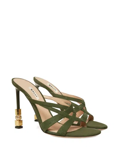 Bally Strappy Heeled Sandals In Green