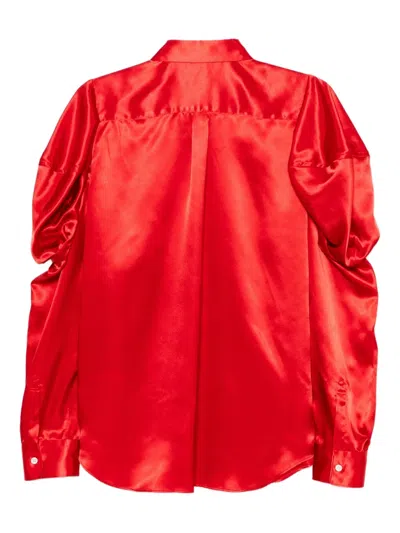 Comme Des Garçons Button-up Blouses In Red