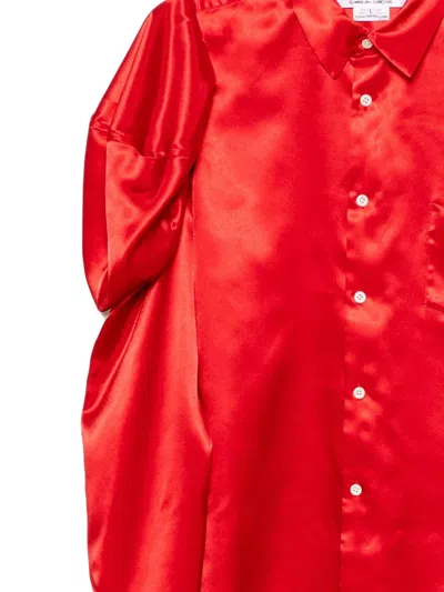 Comme Des Garçons Button-up Blouses In Red