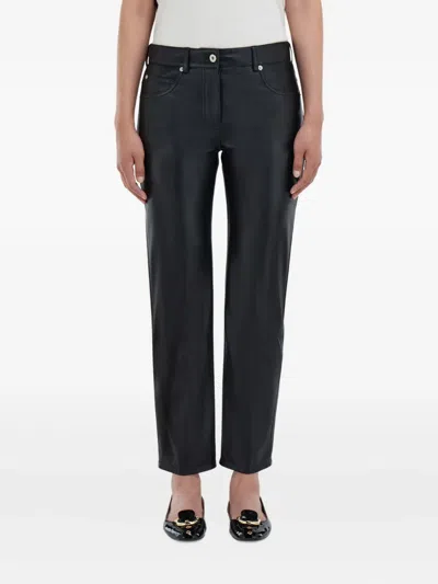 Ferragamo Five Pocket Trouser In Nappa In Black