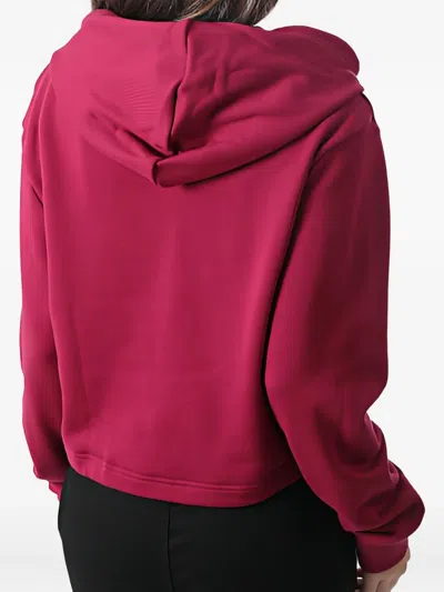 Adidas Originals Logo-embroidered Hoodie In Burgundy