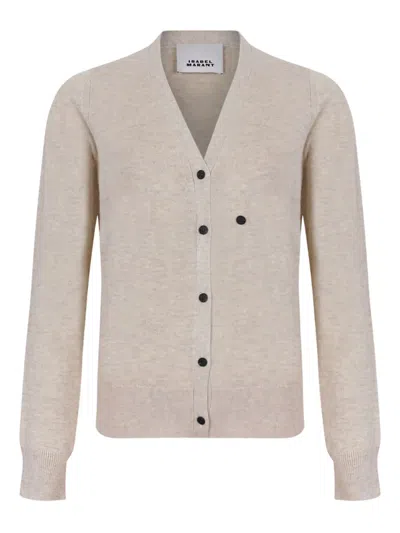 Isabel Marant Beige Viscose Wool Sweater In Animal Print