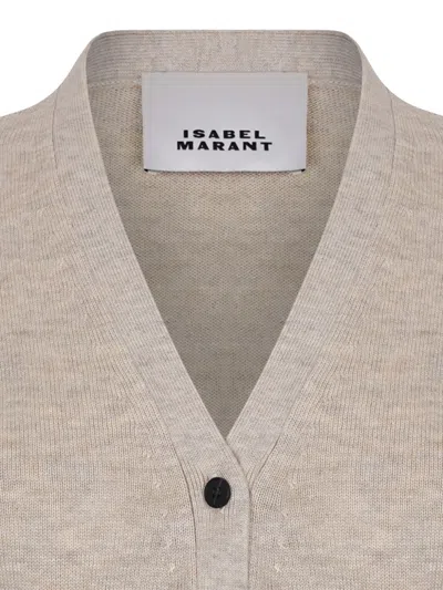 Isabel Marant Beige Viscose Wool Sweater In Animal Print