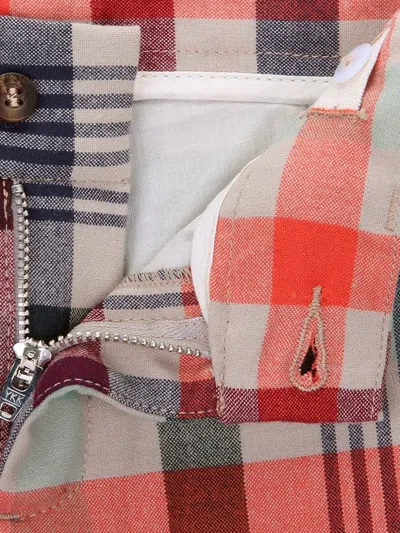 Knot Checked-pattern Shorts In Gray