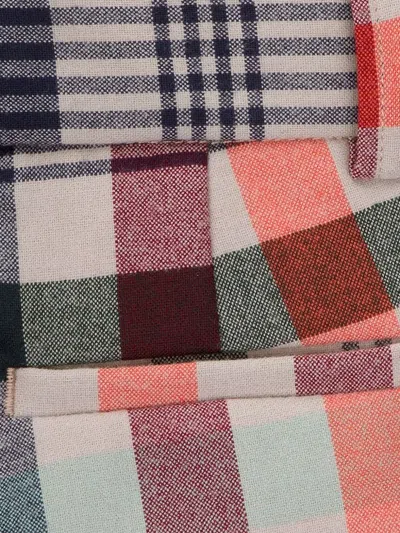 Knot Checked-pattern Shorts In Gray