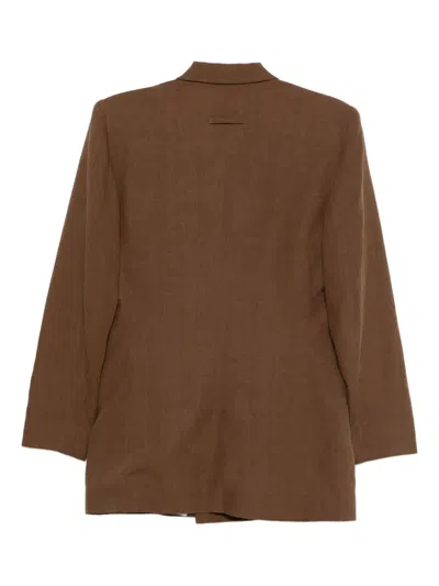 Pre-owned Jean Paul Gaultier 1990s Pin-fastening Blazer In Brown