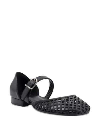 Durazzi Milano Cut Out-detail Ballet Flats In Black