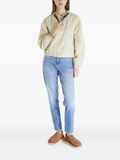 Calvin Klein Jeans Est.1978 Hooded Lightweight Jacket In Neutral