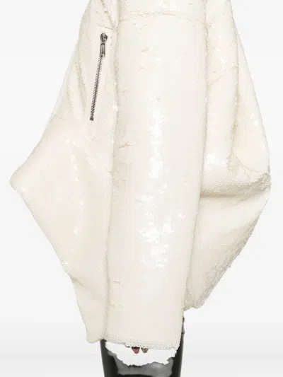 Rick Owens Sequin-embellished Bomber Jacket In White