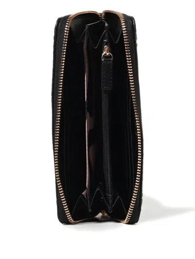 Liu •jo Embossed Zip-around Wallet In Black