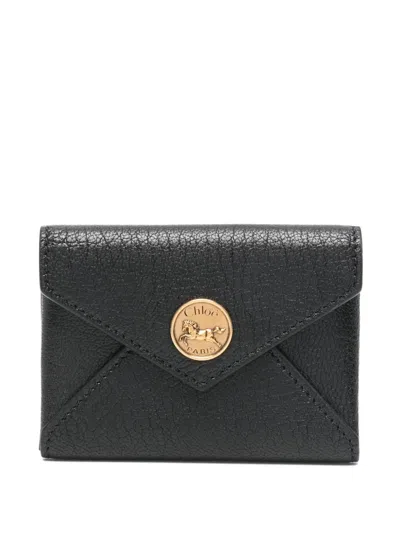 Chloé Textured Coin Purse In Black