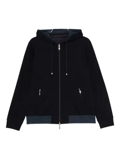 Doriani Cashmere Zip-fastening Hoodie In Blue