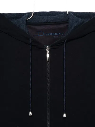 Doriani Cashmere Zip-fastening Hoodie In Blue