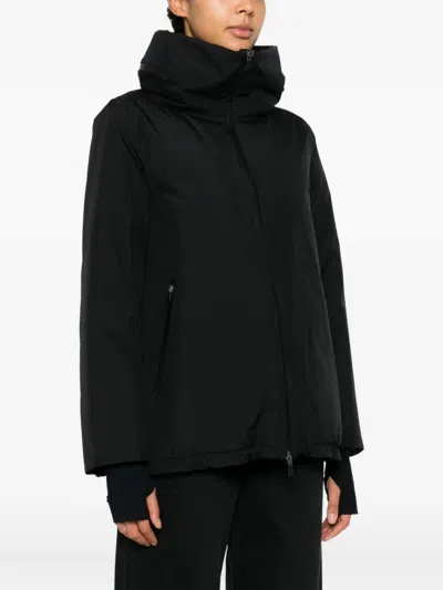Herno Zip Hooded Jacket In Black