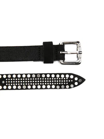Tela Studded Buckle Belt In Blue