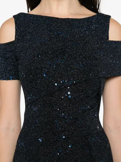 Talbot Runhof Sequin-embellished Jumpsuit In Blue