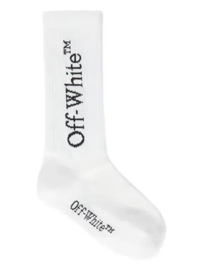 Off-white Logo Long Socks In White
