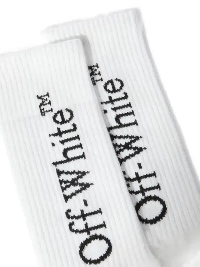 Off-white Logo Long Socks In White