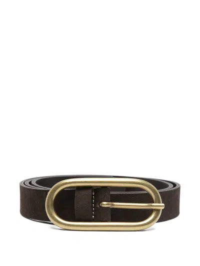 Tela Oval Buckle Belt In Black