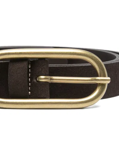 Tela Oval Buckle Belt In Black