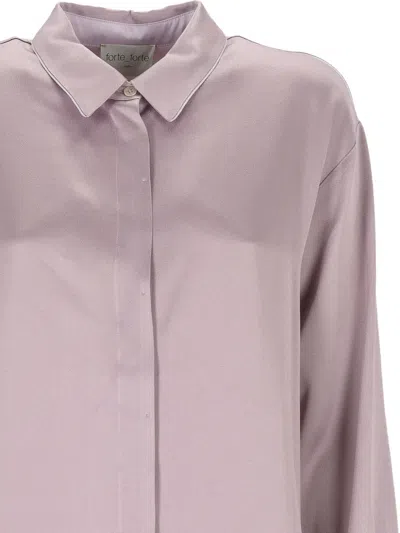 Forte Forte Classic Button-up Top In Purple