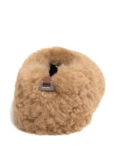 Apparis Magda Bouclette Ballet Flats In Brown