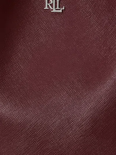 Ralph Lauren Reese Logo-plaque Top-handle Bucket Bag In Burgundy