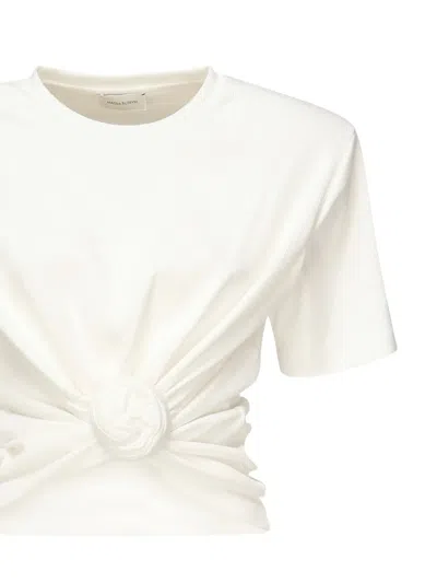 Magda Butrym Tshirt 02 Topwear In Beige Cellulose In White