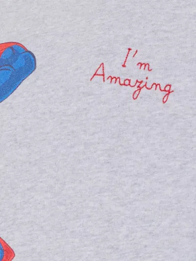 Mc2 Saint Barth X Marvel Spiderman-print Sweatshirt In Gray