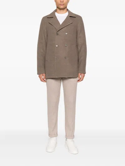 Doriani Cashmere Double-breasted Cashmere Coat In Brown