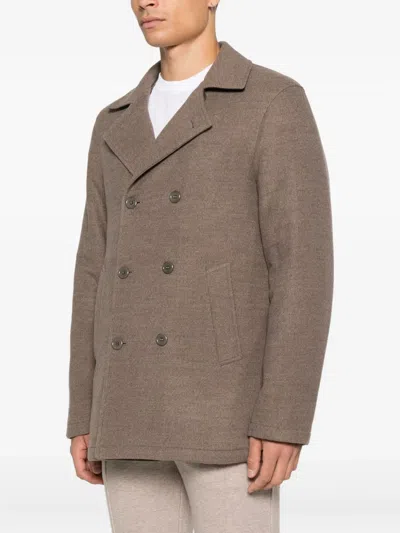 Doriani Cashmere Double-breasted Cashmere Coat In Brown
