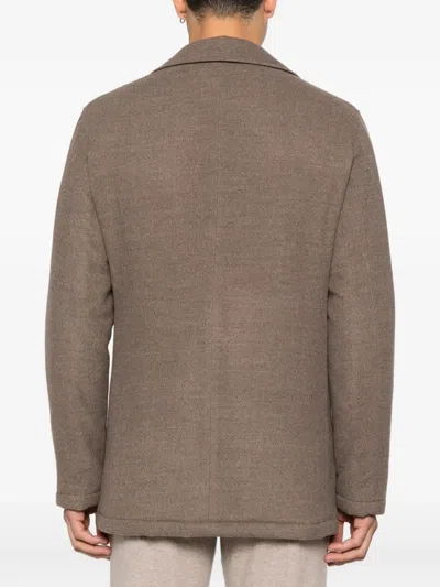 Doriani Cashmere Double-breasted Cashmere Coat In Brown
