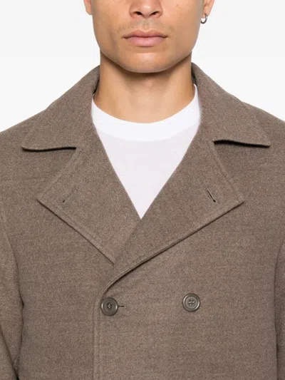 Doriani Cashmere Double-breasted Cashmere Coat In Brown